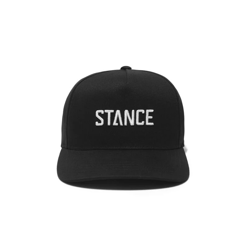 Stance Icon Snapback Hat Schwarz Weiß