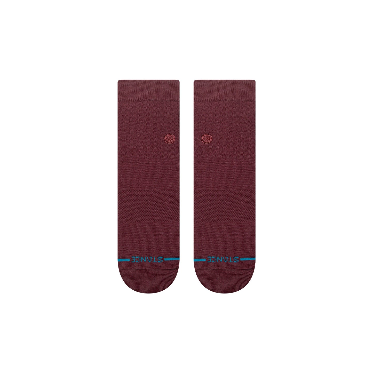 Icon Quarter Socken Weinrot
