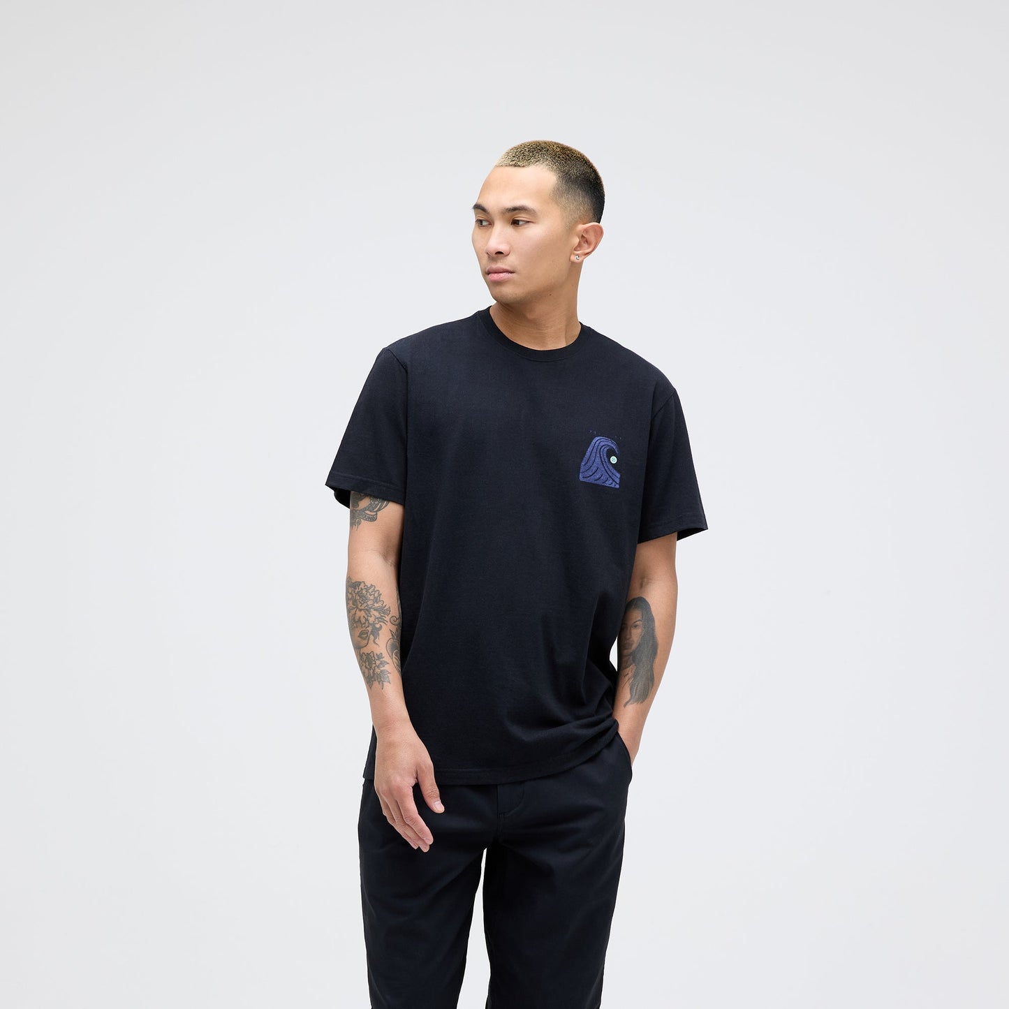 Stance Stacked Swell Tee Schwarz