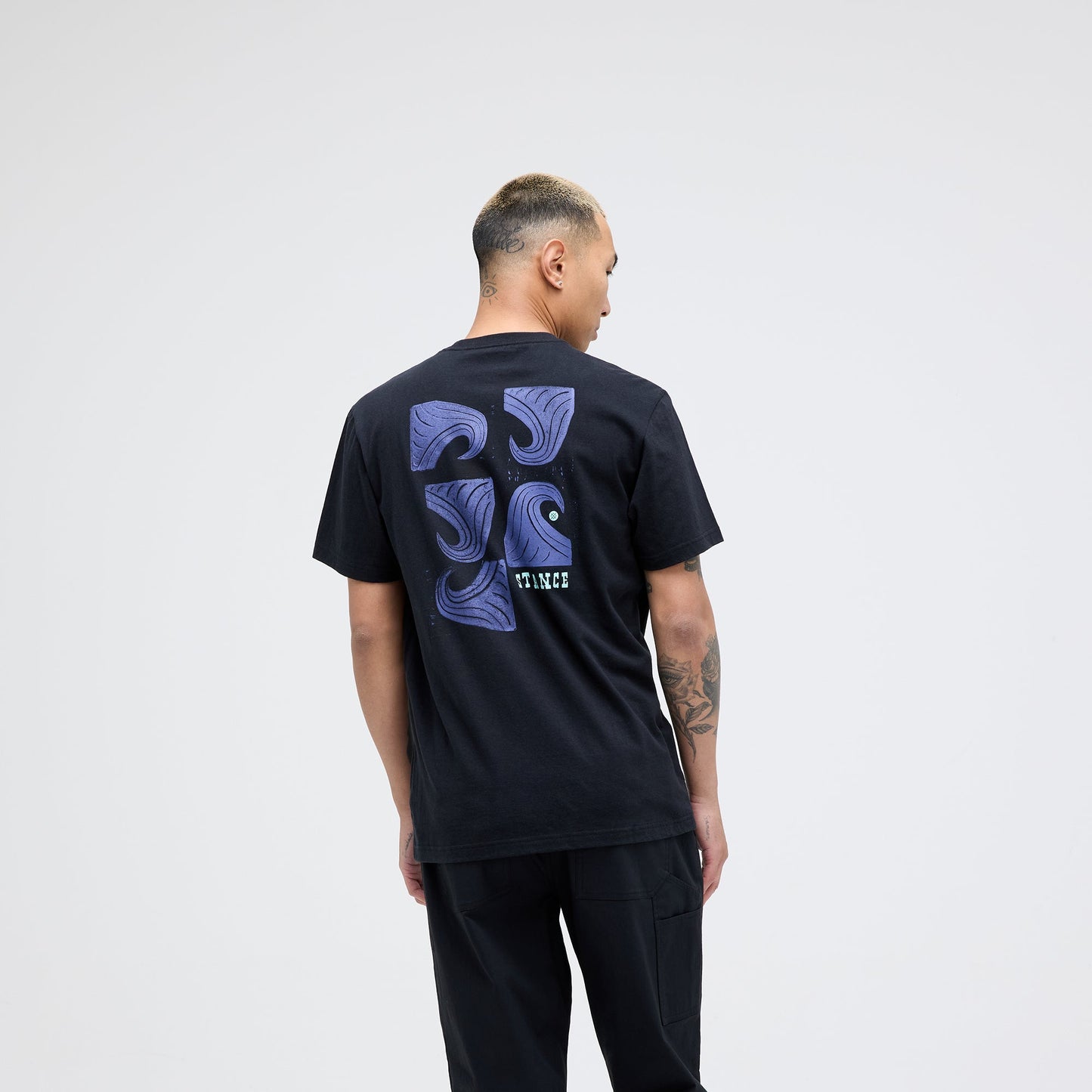Stance Stacked Swell Tee Schwarz
