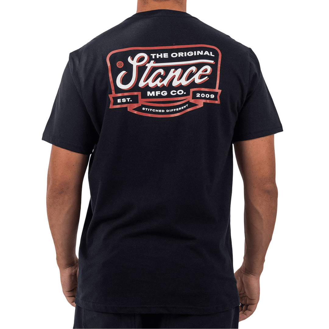 Stance Script Seal T-Shirt Schwarz |model