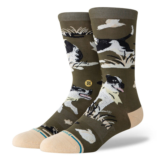 Stance Ishod Crew Sockenenen Dunkelgrün