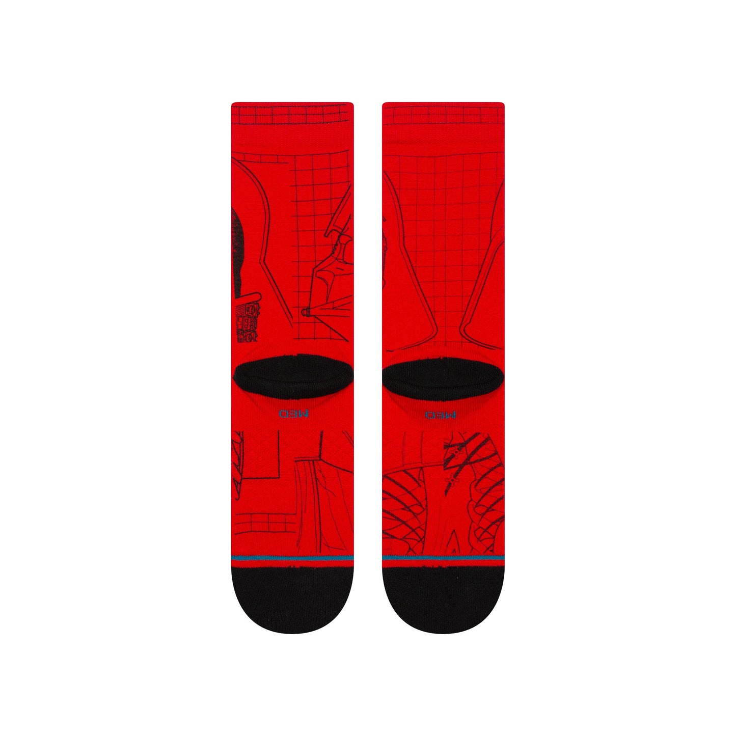 Stance Vader Star Wars Crew Socken Rot