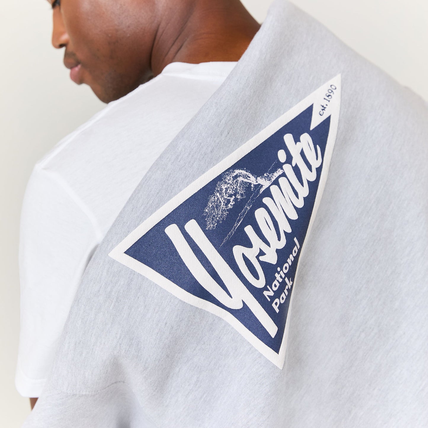 Stance National Parks Crewneck Grau Meliert |model