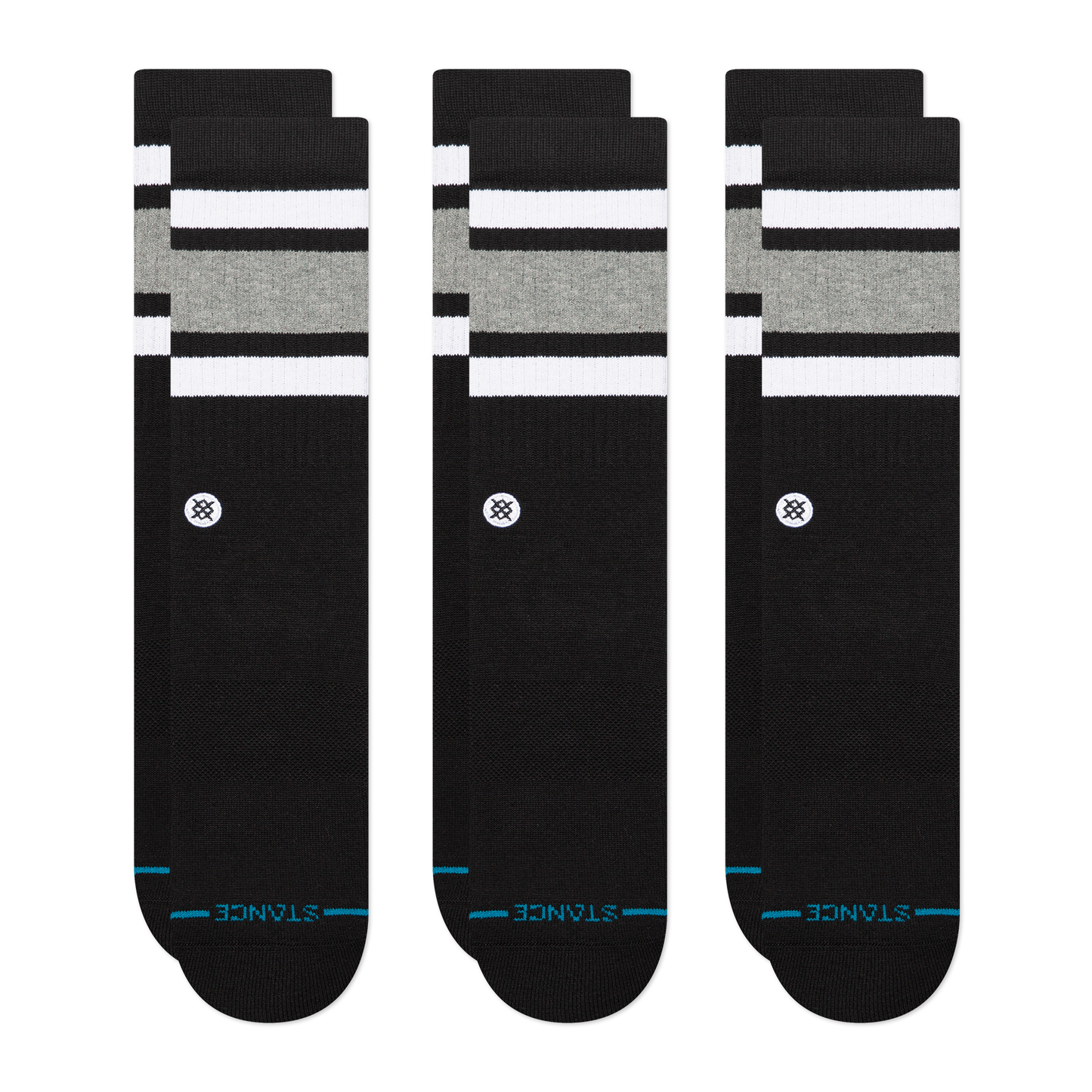 Stance The Boyd Crew Socken 3er Pack Schwarz