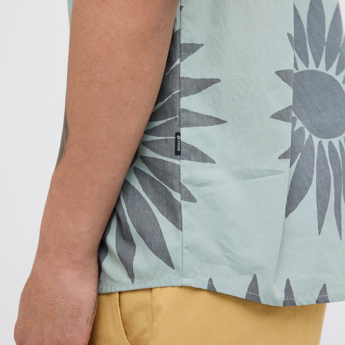 Stance Bales Geknöpftes T-Shirt Meeresgrün