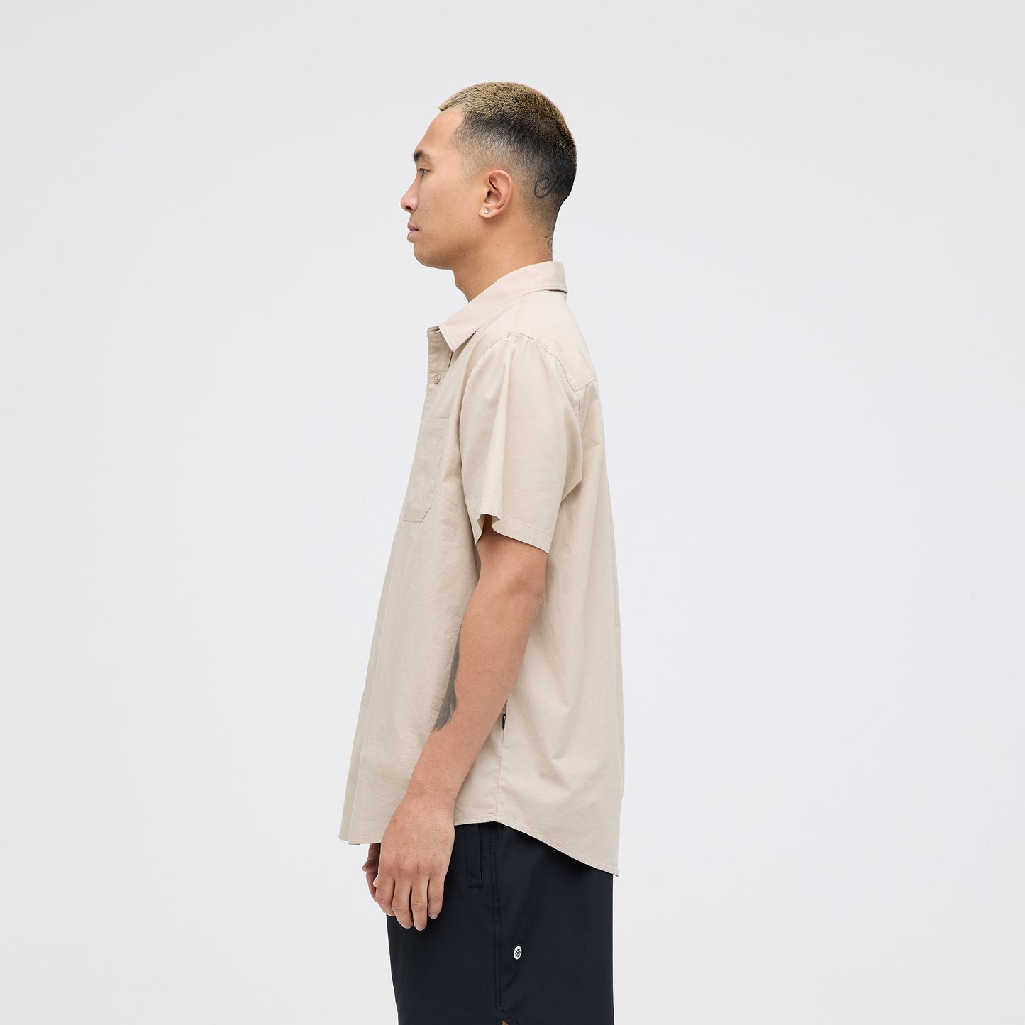 Stance Bales Geknöpftes T-Shirt Kordelzug In Grau