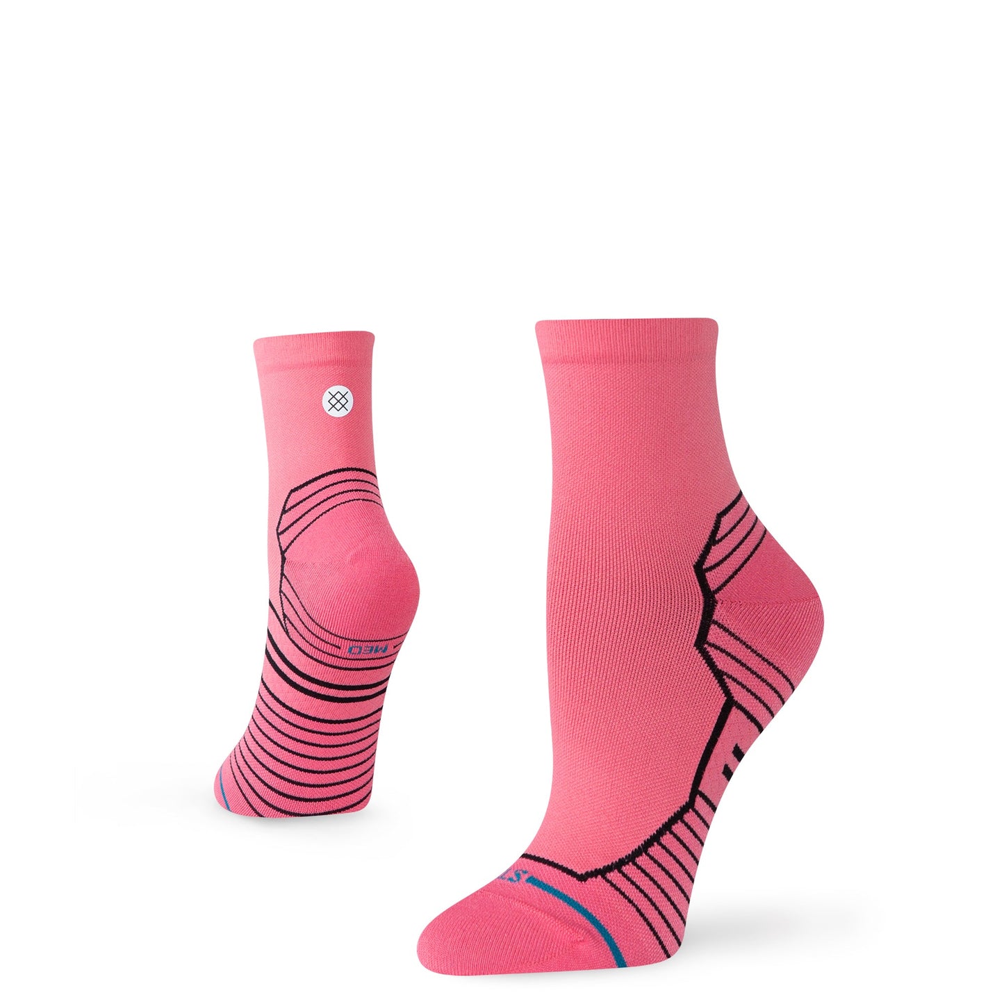 Stance Womens Variegated Ultra Light Quarter Socken Pink