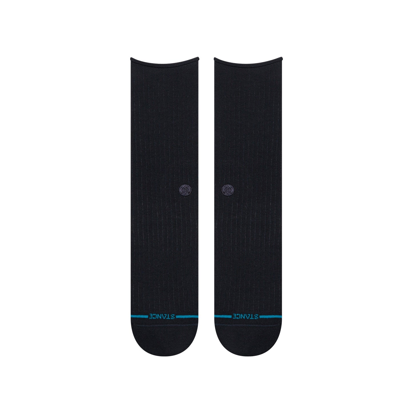 Rolled Solid Crew Socken Schwarz