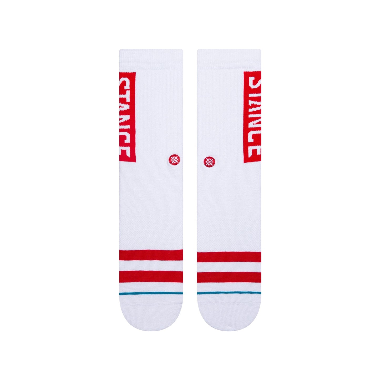 Stance OG Crew Socken Weiß/Rot