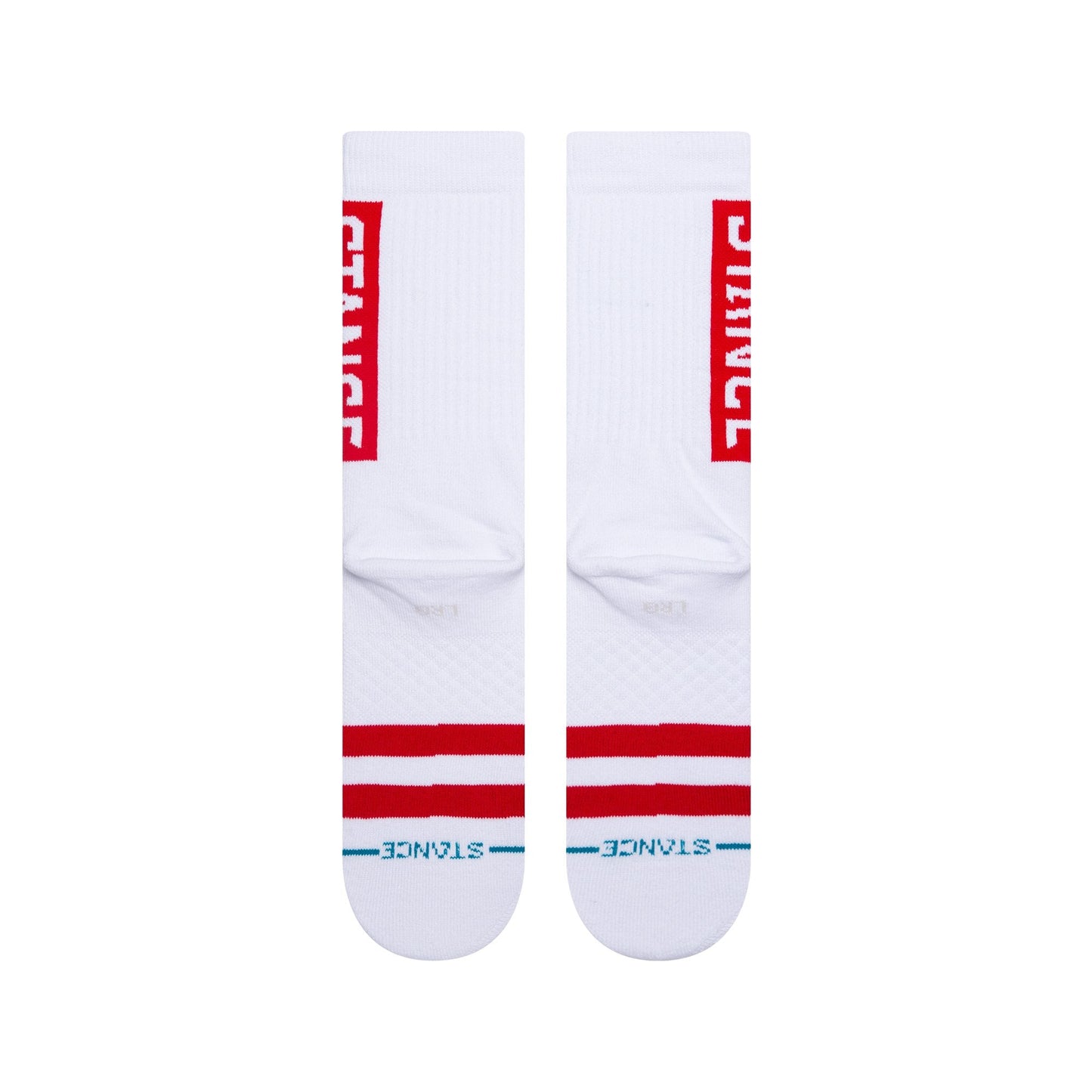 Stance OG Crew Socken Weiß/Rot