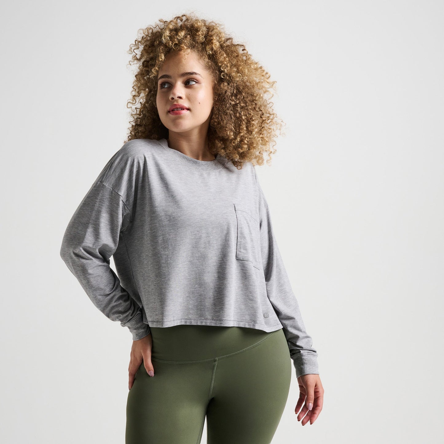 Stance Lay Low Kastiges Long Sleeve T-Shirt Fur Damen Grau Meliert |model