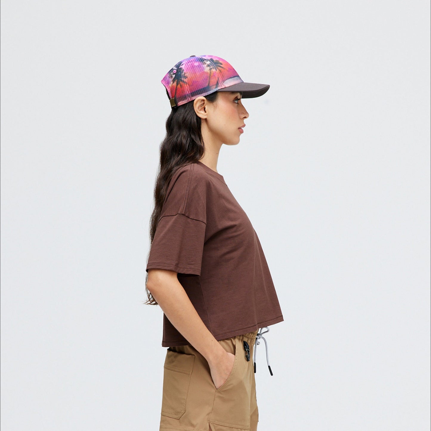 Stance Lay Low Kastiges T-Shirt Für Damen Braun |model