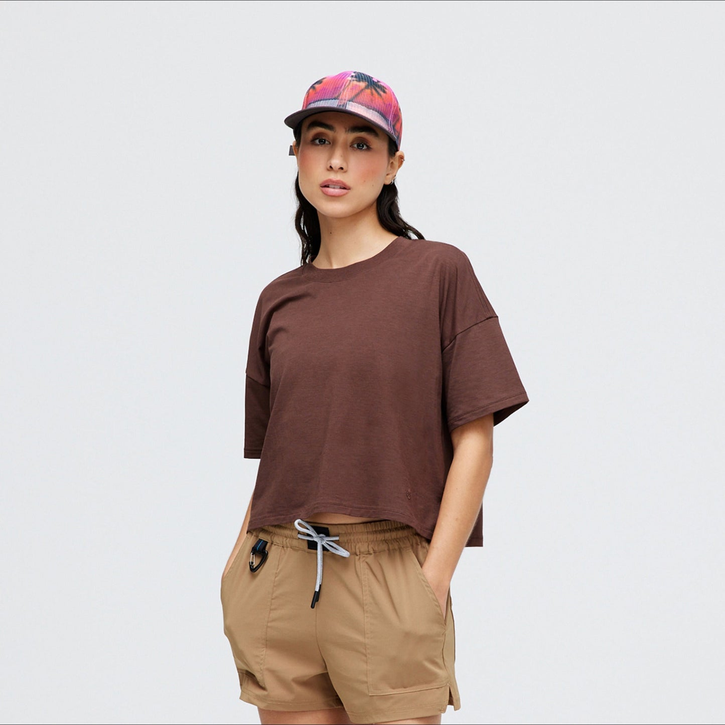 Stance Lay Low Kastiges T-Shirt Für Damen Braun |model