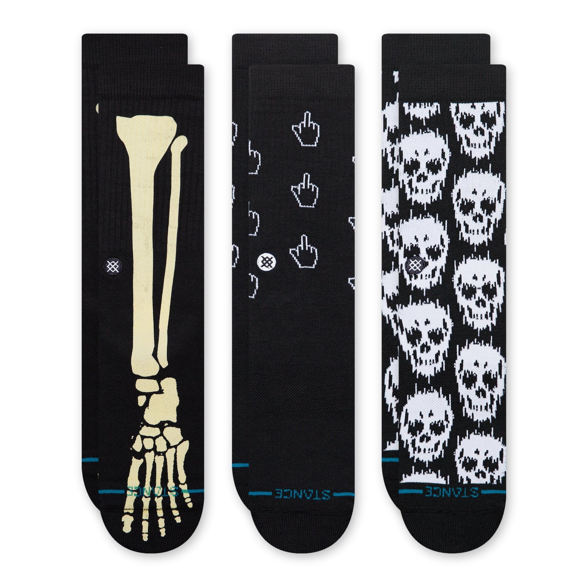 Stance Skull Crew Sock 3 Pack