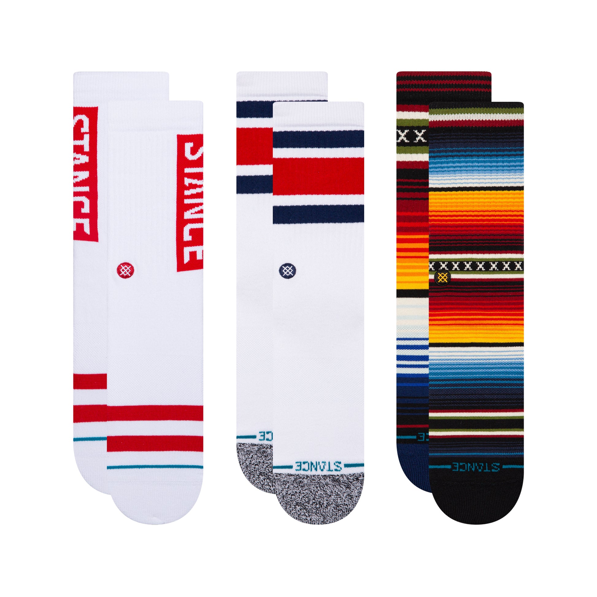 Stance STAPLES CREW SOCKEN 3ER PACK - BOYD x OG x CURREN Bunt