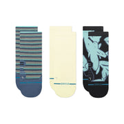 Stance Crusade Light Quarter Sock 3 Pack Sea Blue