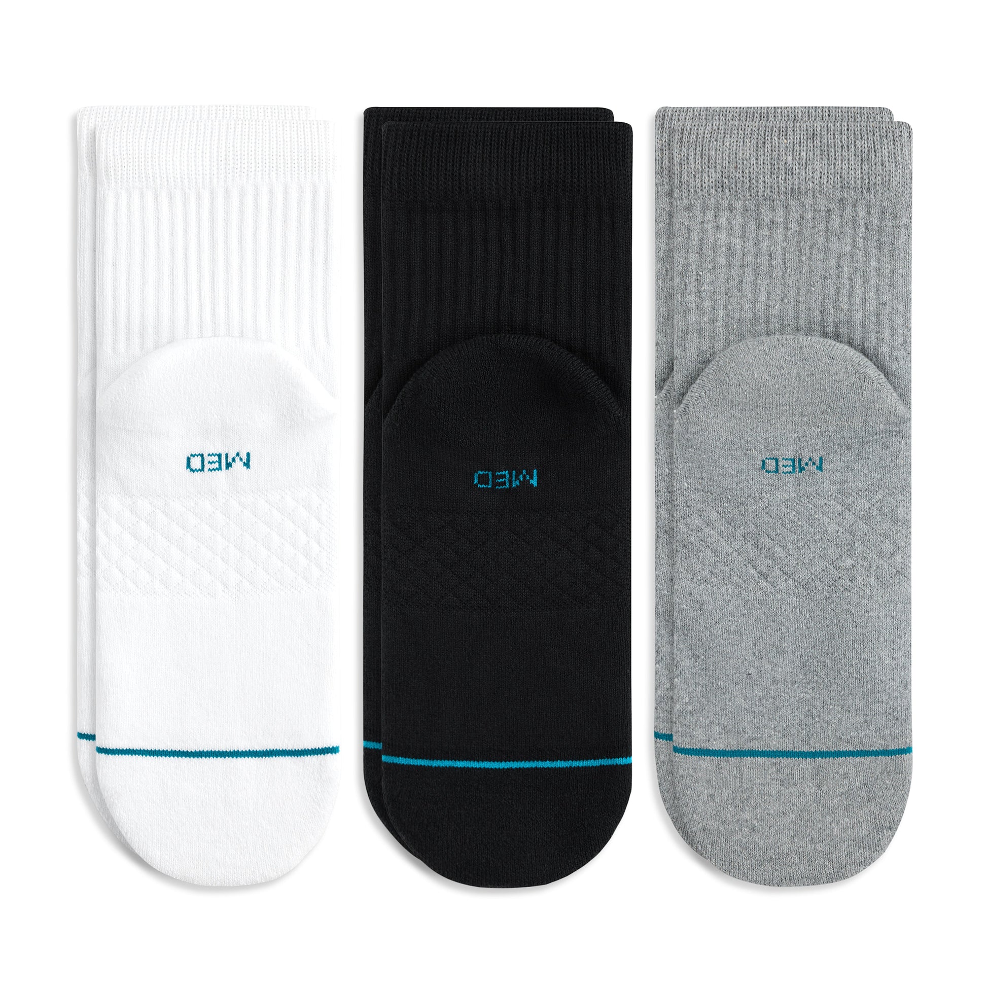Stance Icon Quarter Sock 3 Pack Black Grey