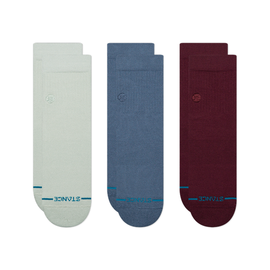Stance Icon Quarter Socken 3Er Pack Blassblau 