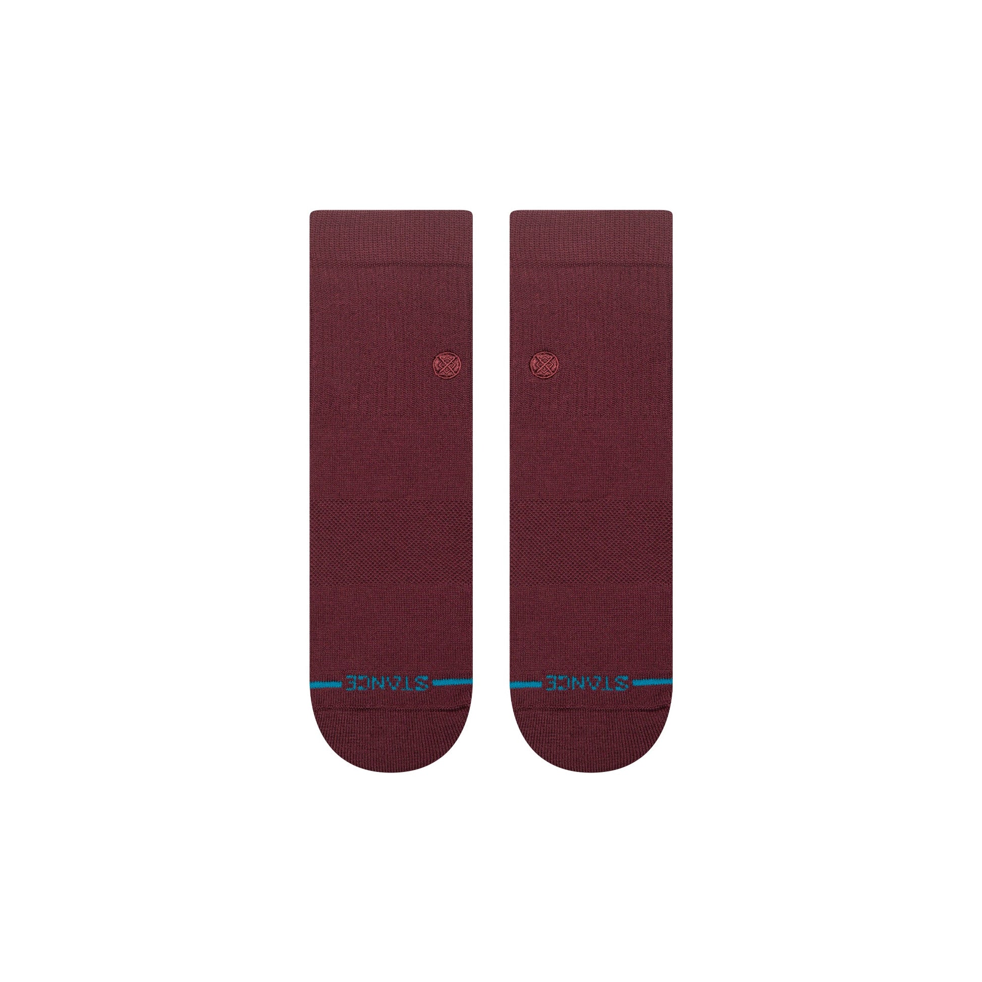 Icon Quarter Socken Weinrot