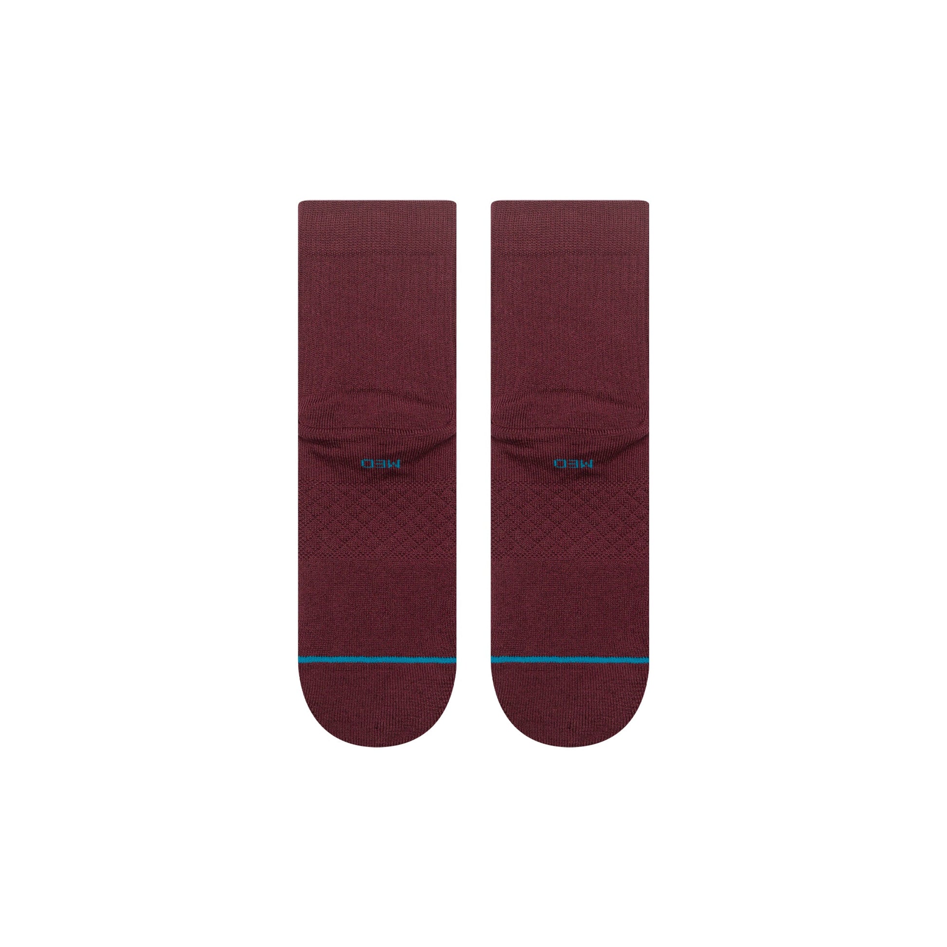 Icon Quarter Socken Weinrot
