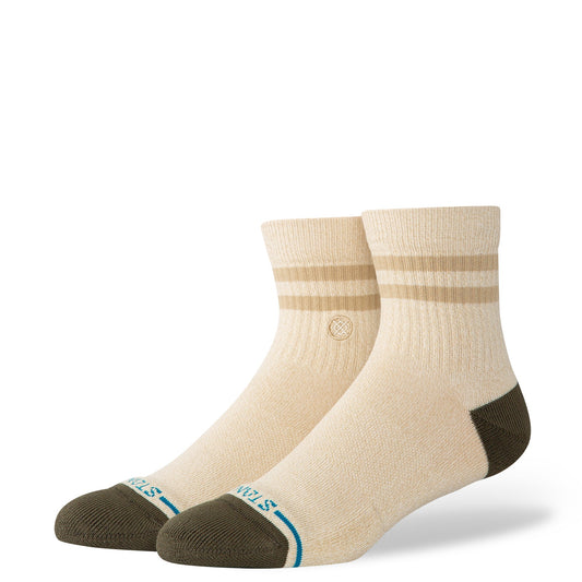 Marled Stripe Quarter Socken Elfenbein