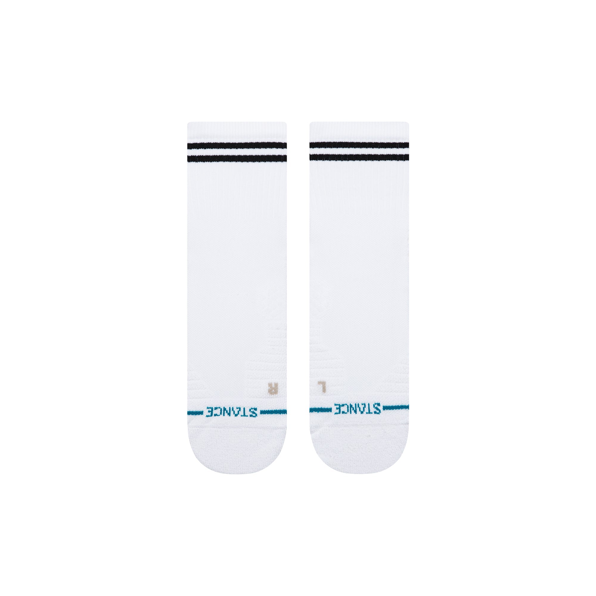 Stance Lined Up Mid Quarter Sock White