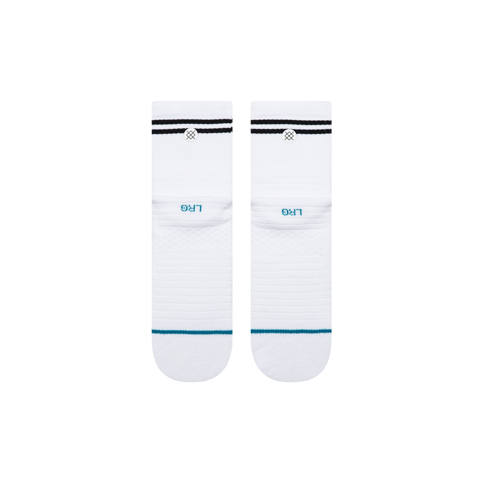 Stance Lined Up Mid Quarter Sock White