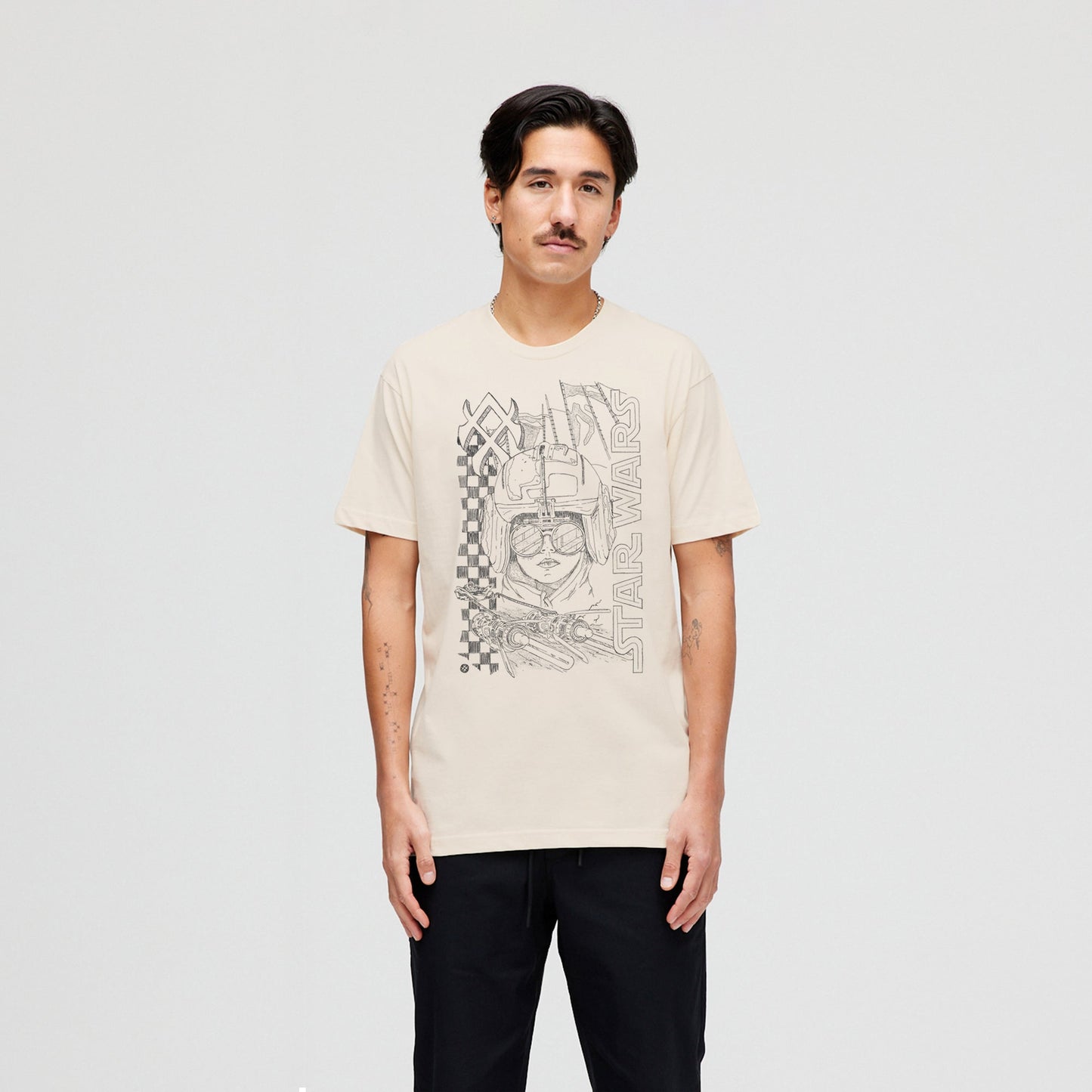 Stance Anakin T Shirt Vintage White |model