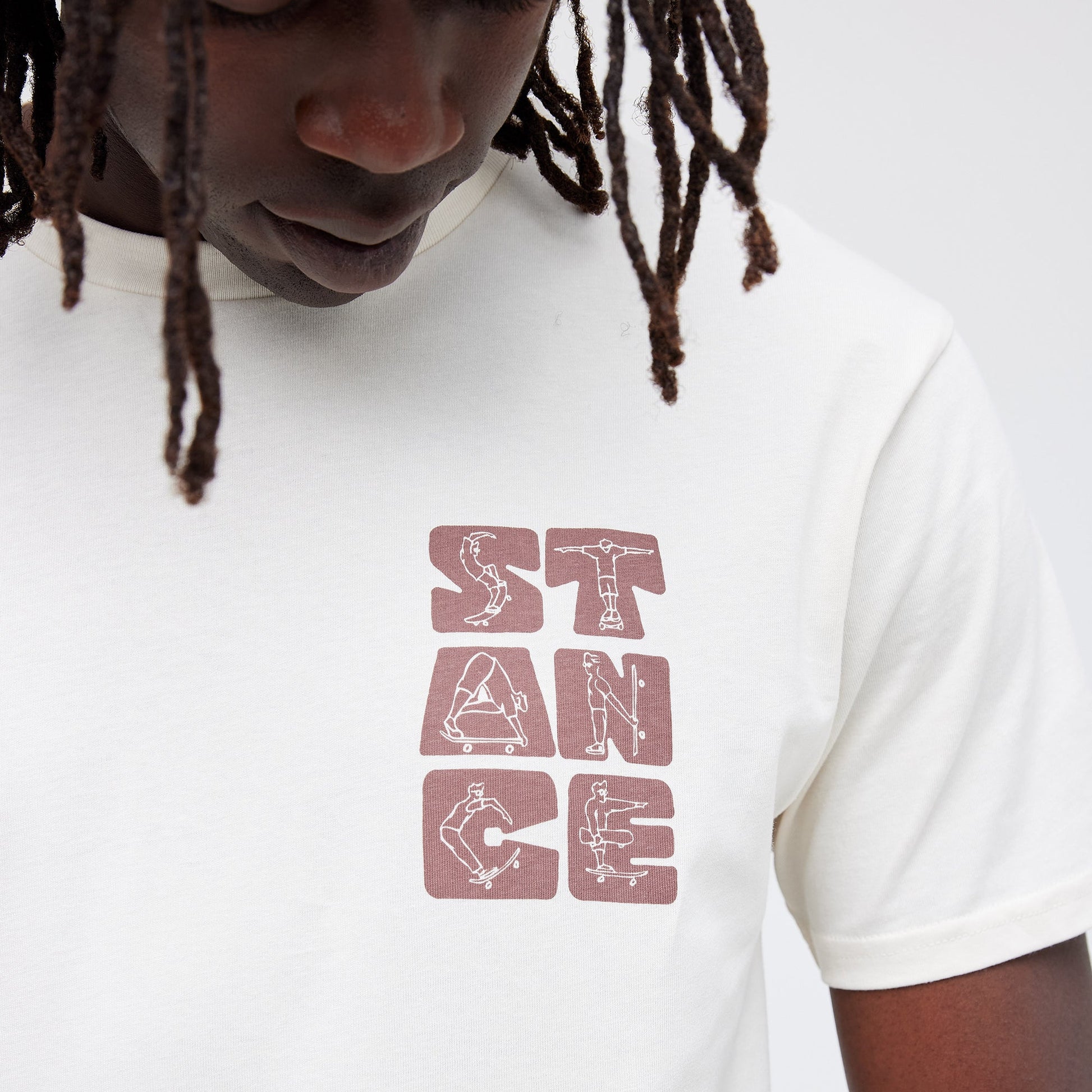 Stance Complicated T-Shirt Vintage-Weiß |model