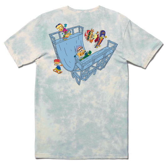Stance Rocket Power T-Shirt Batikdruck In Blau