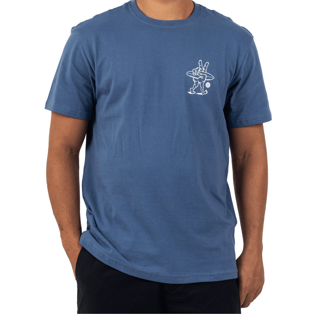 Stance Vacation T-Shirt Sea Blue |model