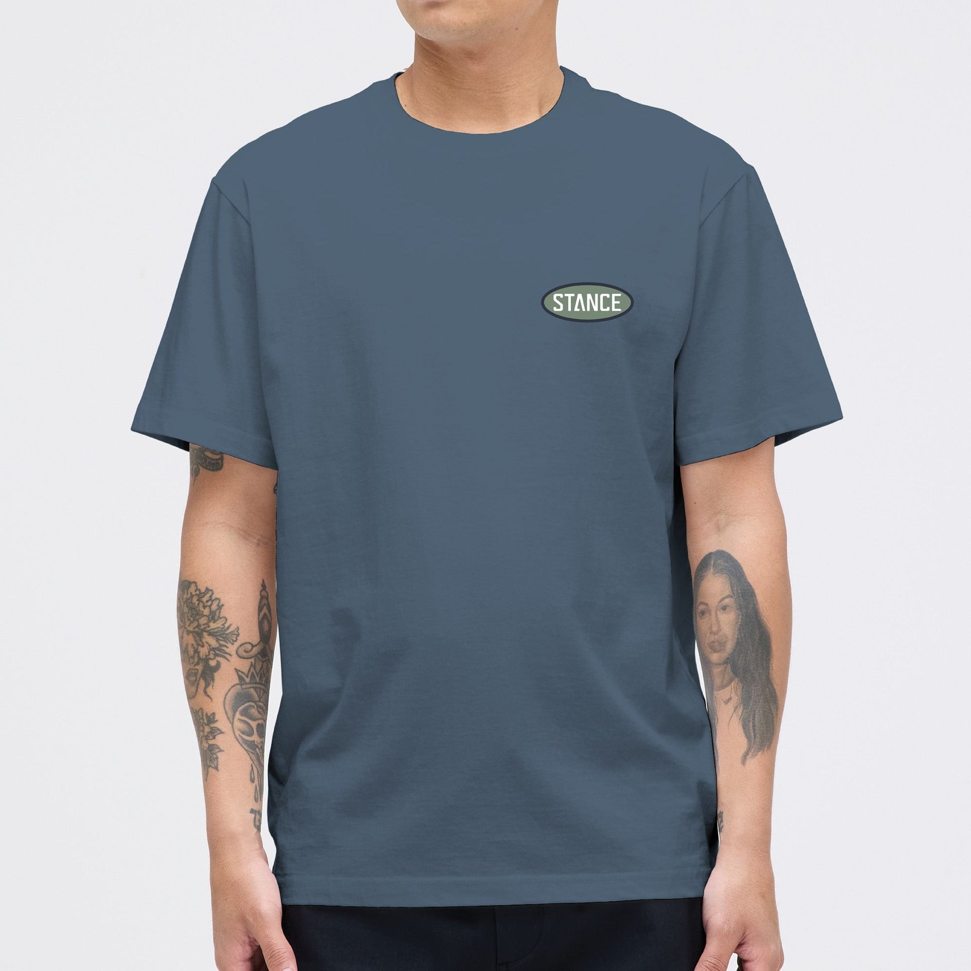 Stance Core T Shirt Sea Blue|model