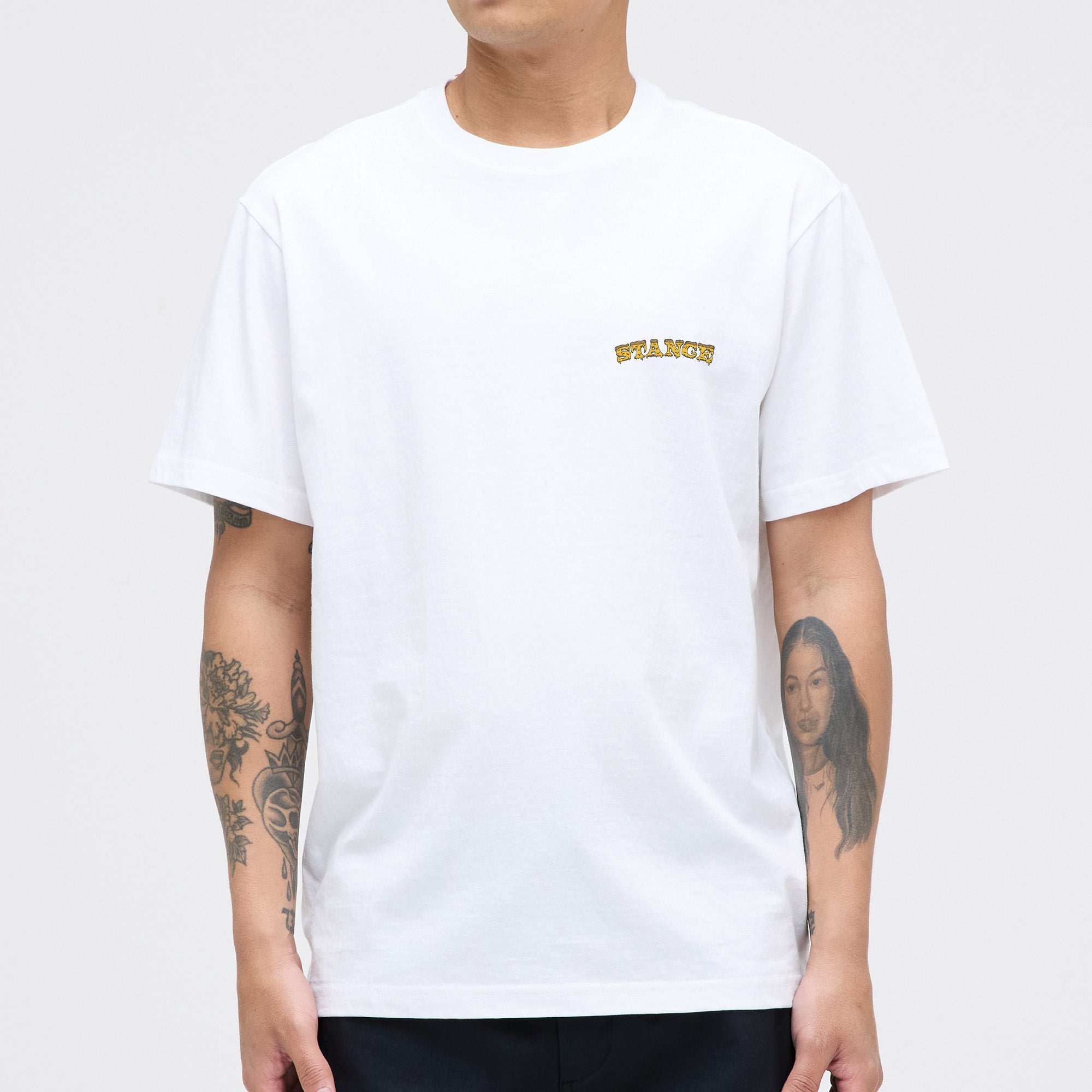 Stance Home Alone Little Neros T Shirt White|model