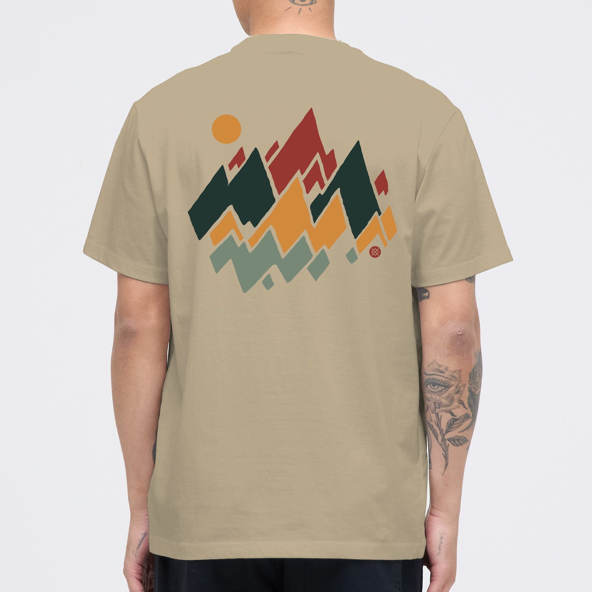 Stance Mountain T Shirt Khaki|model