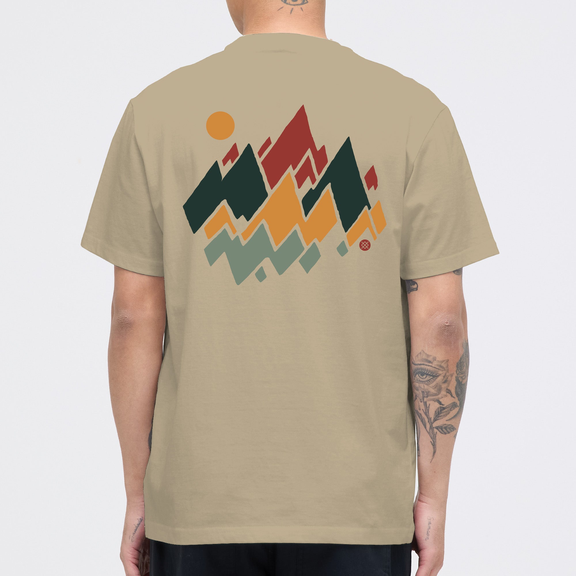 Stance Mountain T Shirt Khaki|model