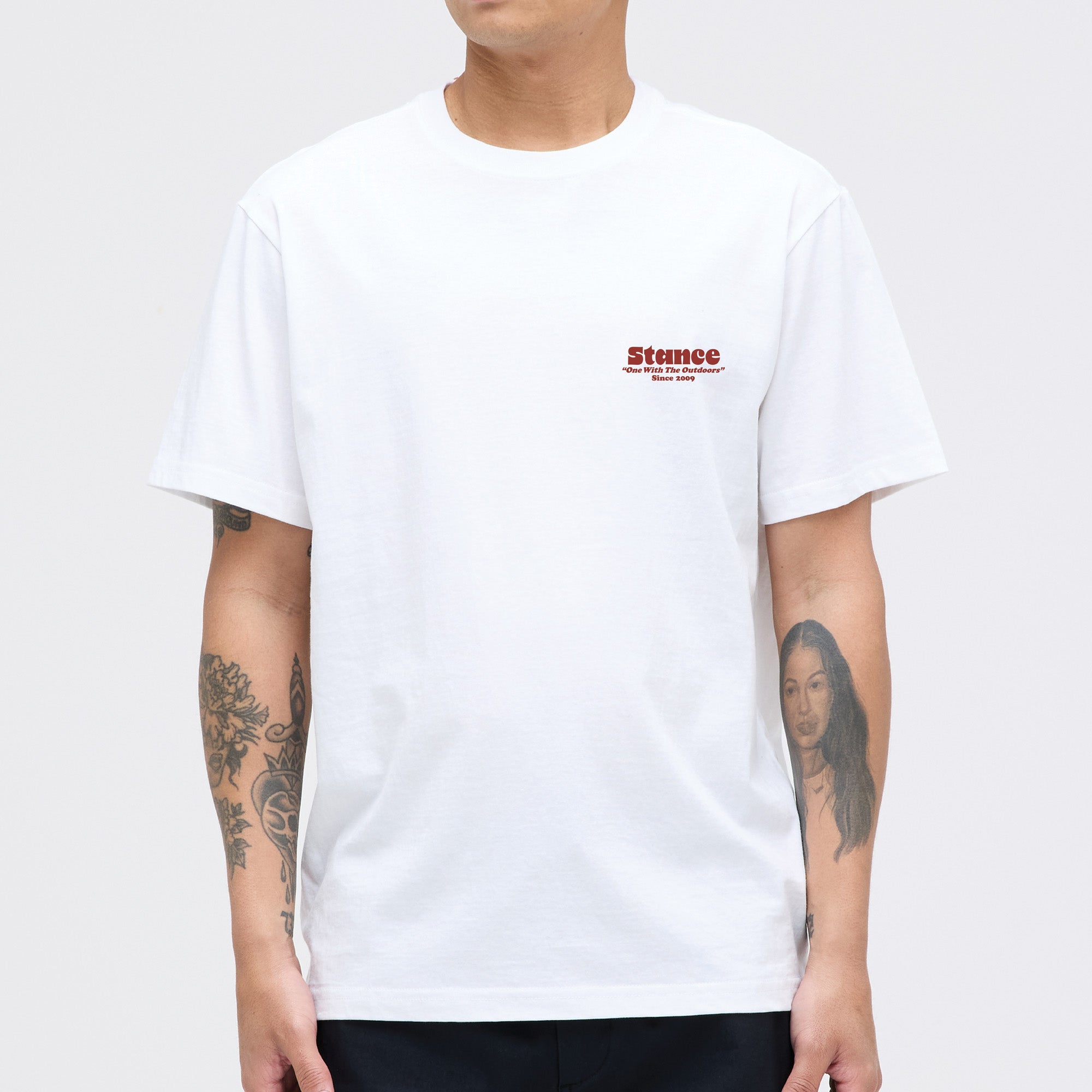 Stance Outdoors T Shirt White|model
