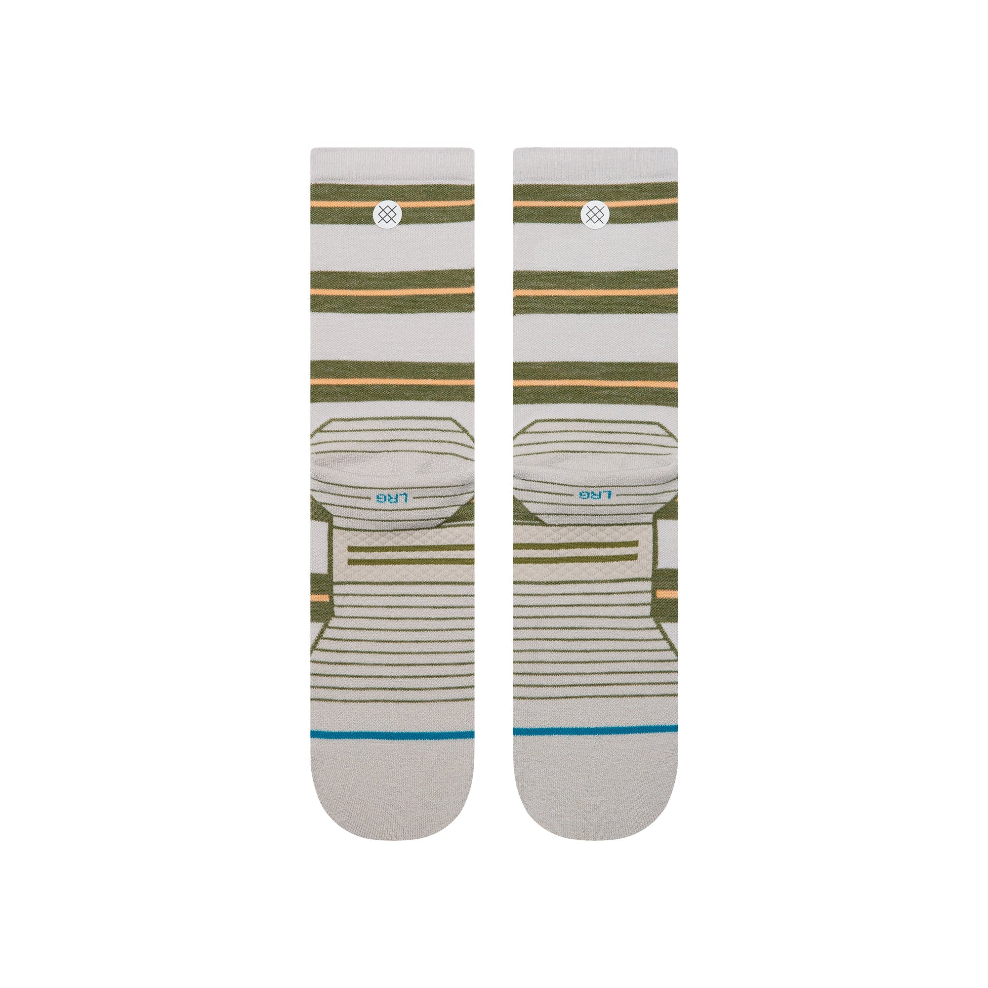 Stance Striped It Light Wool Crew Sock Grey