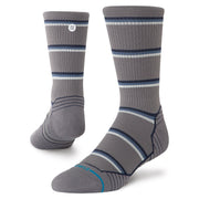 Stance Multistripe Run Ribbed Crew Sock Dark Grey