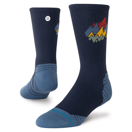 Stance Peaks Ribbed Light Crew Socken Marineblau 