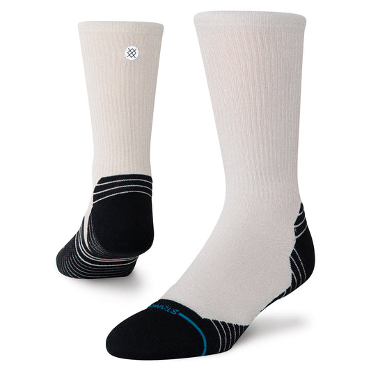 Stance Ribbed Run Light Crew Socken Beigegrau 