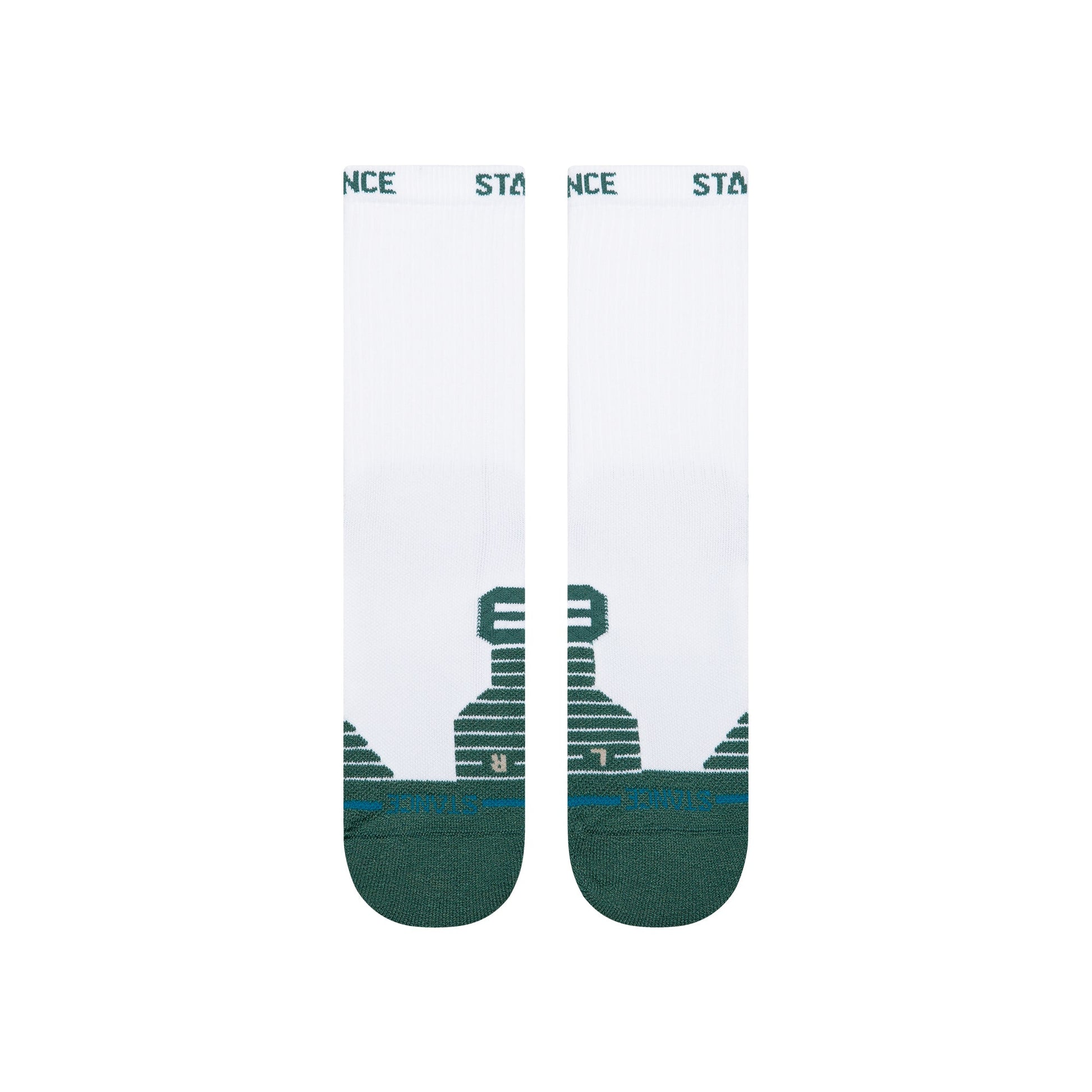 Stance Fairway Ribbed Crew Sock White