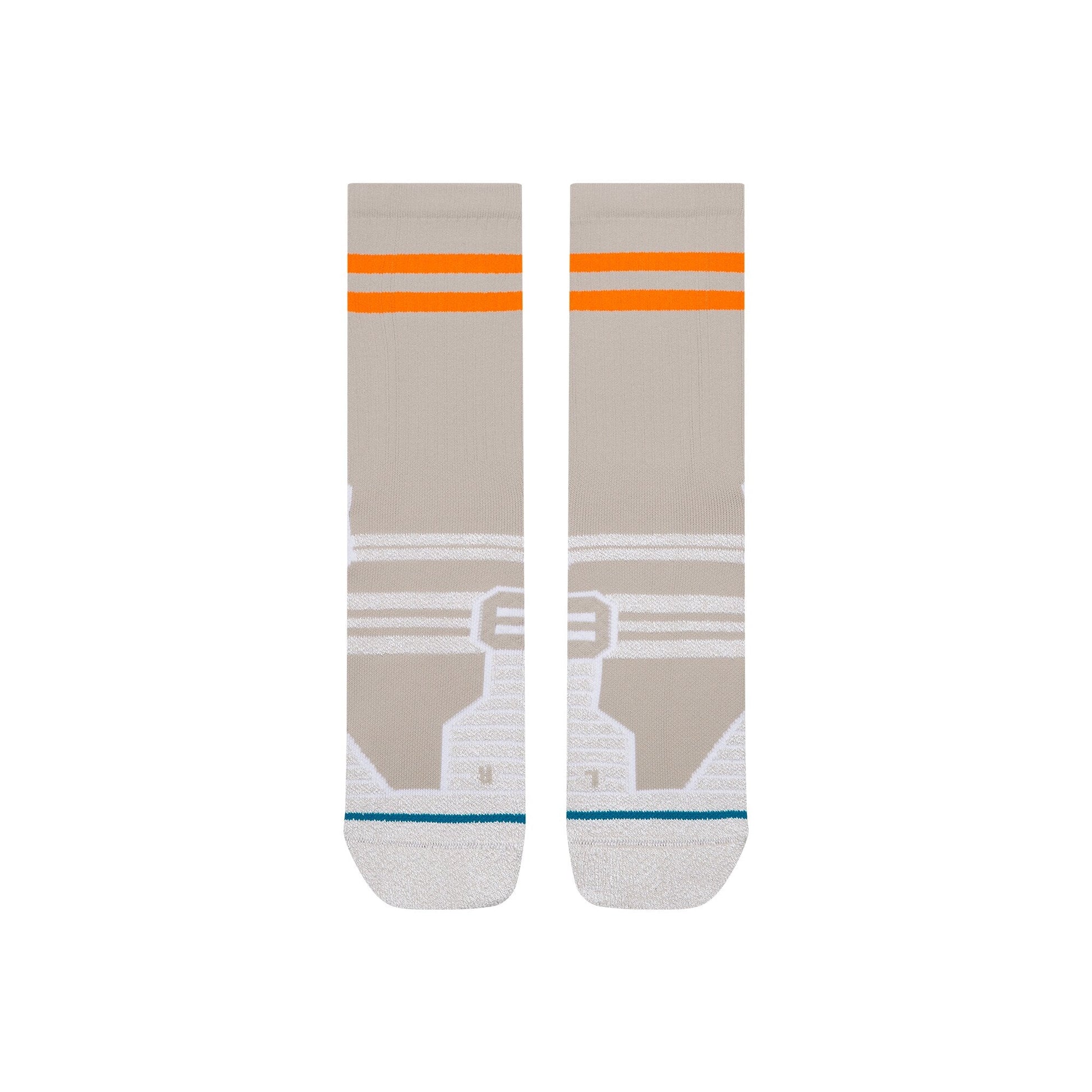 Stance Static Gripper Splatter Crew Sock Light Grey