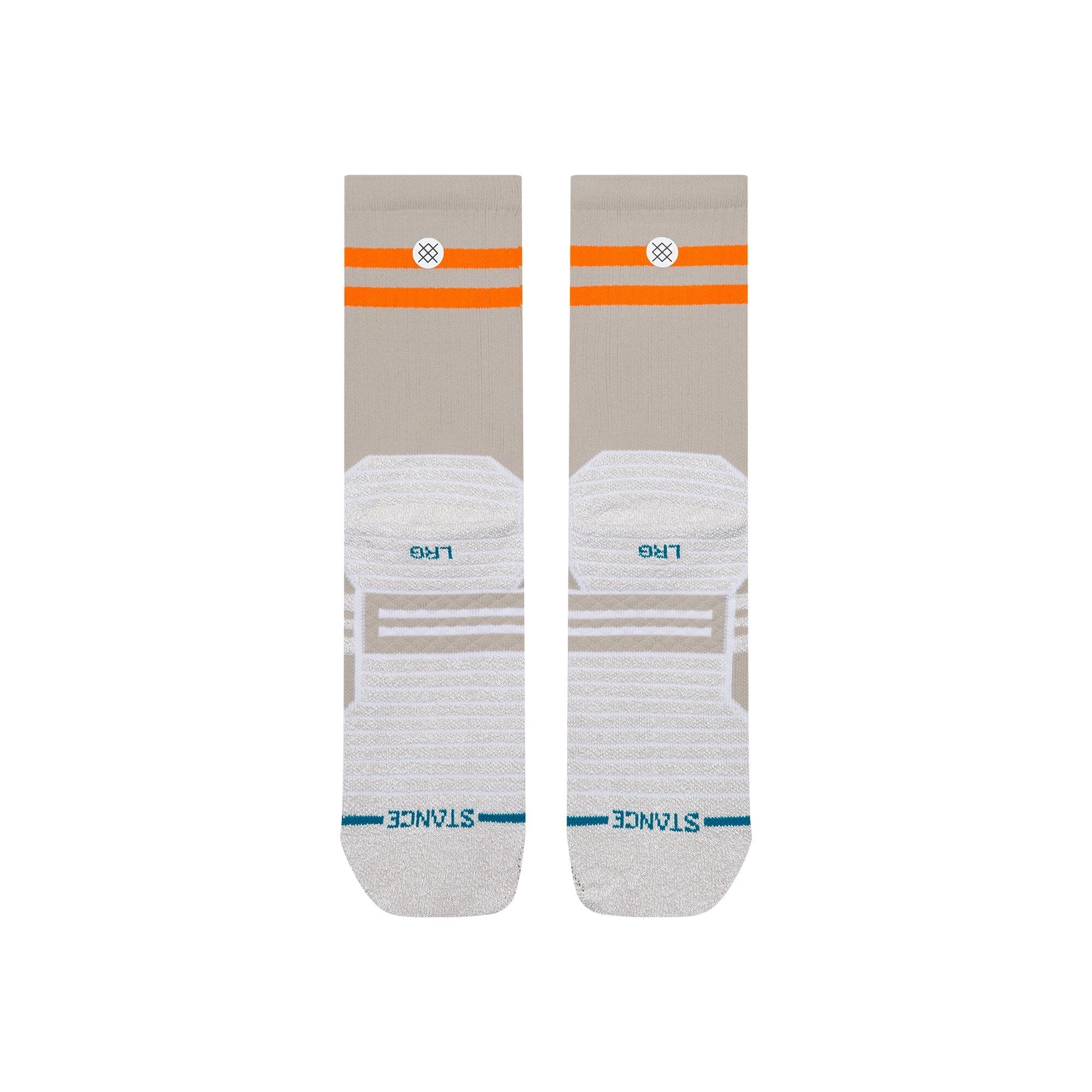 Stance Static Gripper Splatter Crew Sock Light Grey