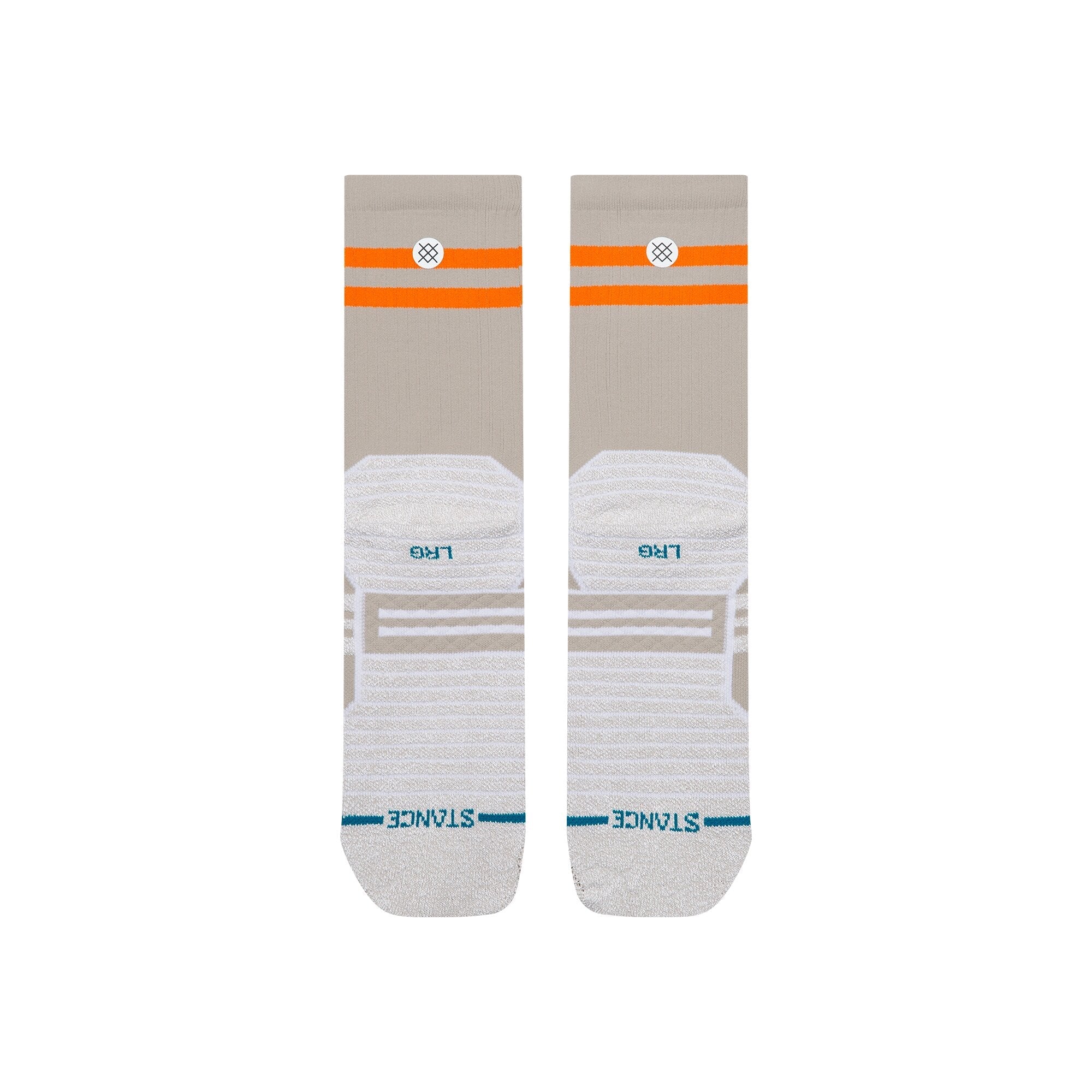Stance Static Gripper Splatter Crew Sock Light Grey