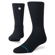 Stance Icon Mid Solid Ribbed Crew Sock Black