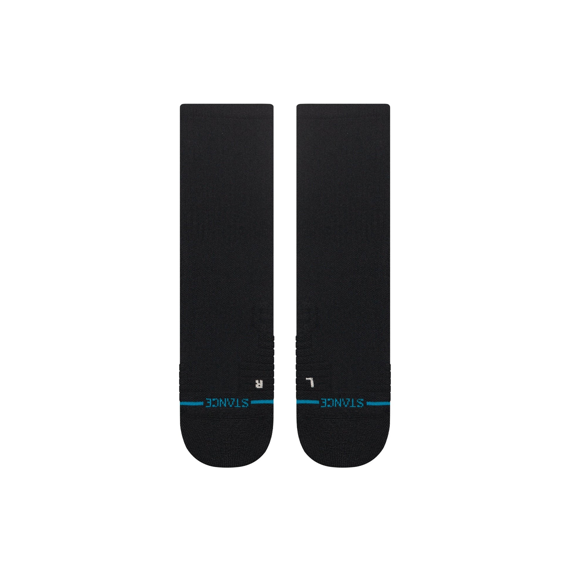 Stance Icon Mid Solid Ribbed Crew Sock Black