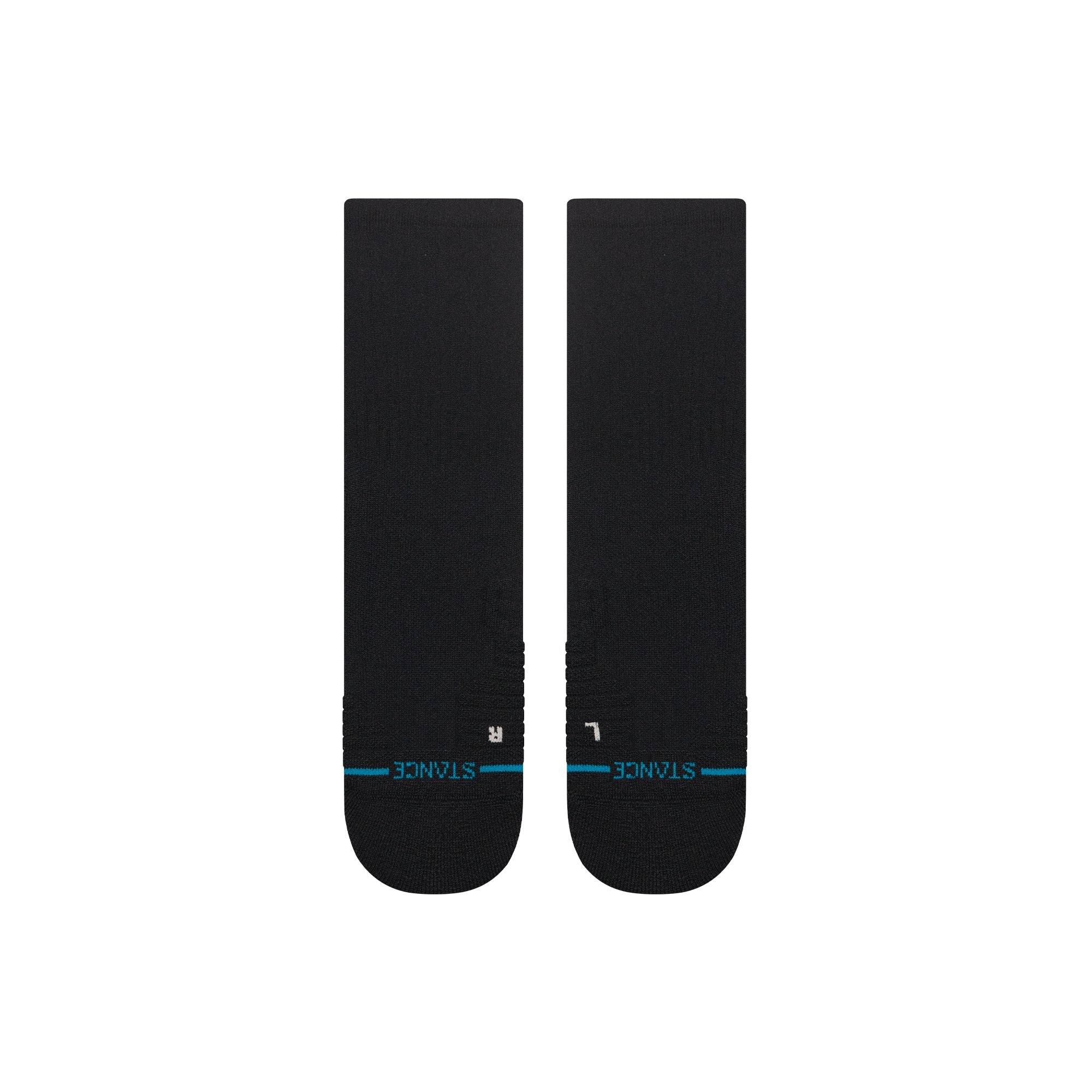 Stance Icon Mid Solid Ribbed Crew Sock Black