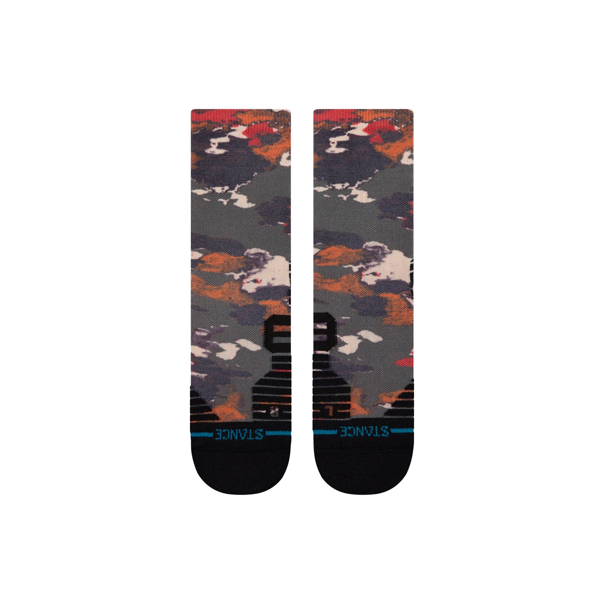 Stance In The Beds Mid Crew Sock Military Green