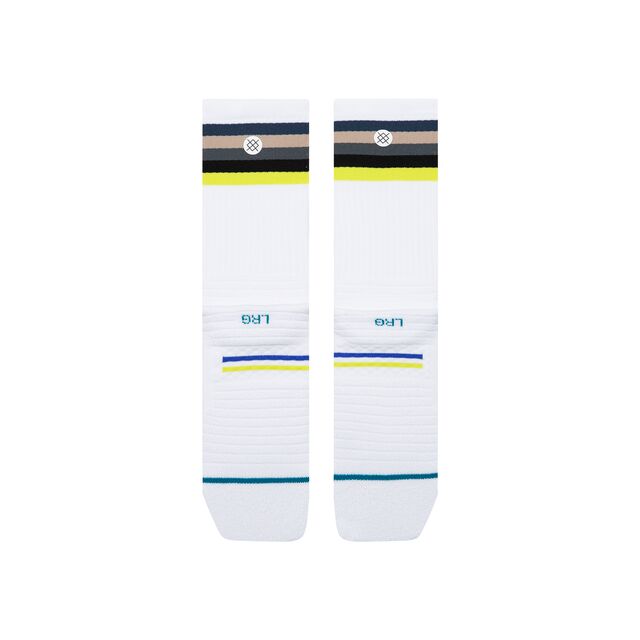 Stance Line Up Mid Ribbed Crew Sock White